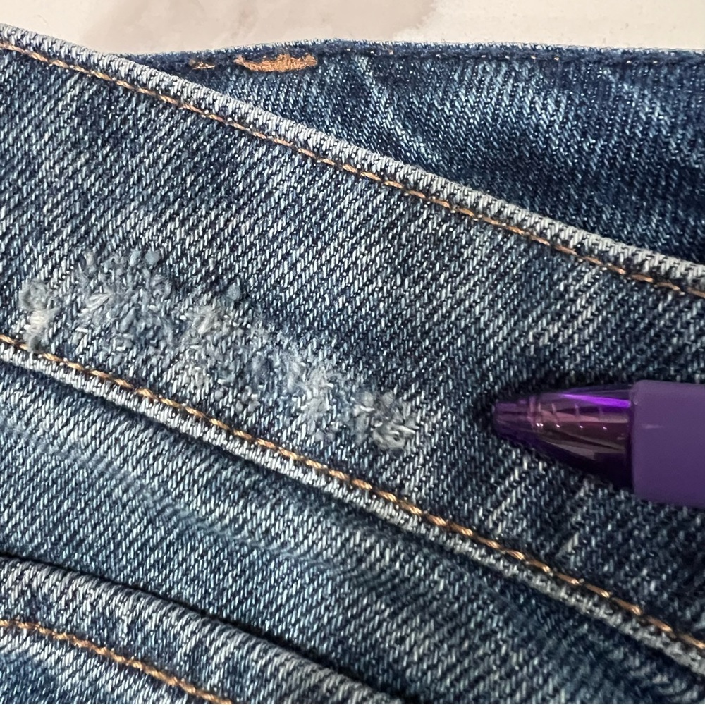 Lane Bryant Women's NWOT Mid-Rise Straight Ankle Jeans Size 24-FLAW NOTED - Picture 3 of 16